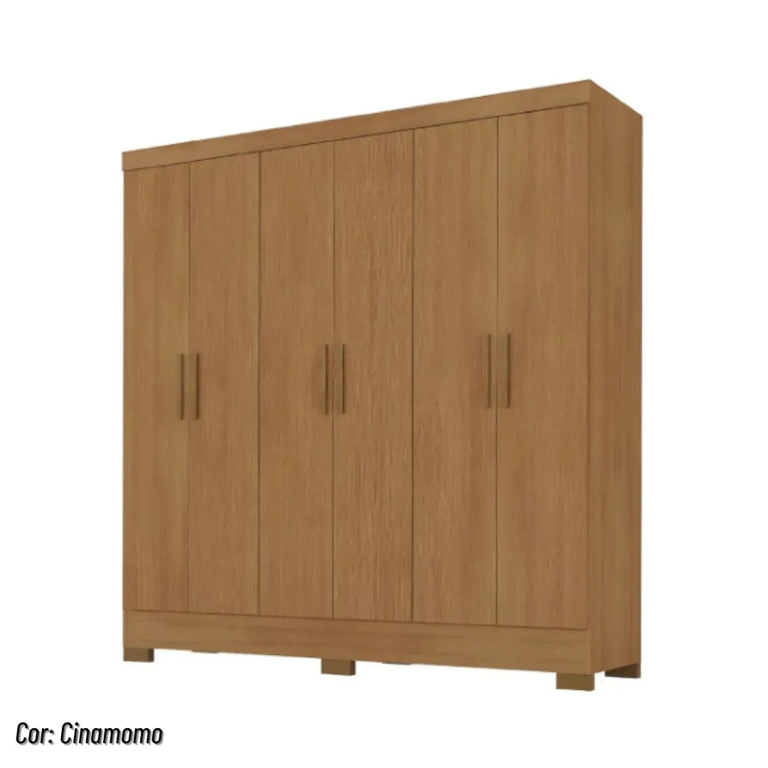 Guarda roupa casal 6 portas 3 gavetas – Lancaster