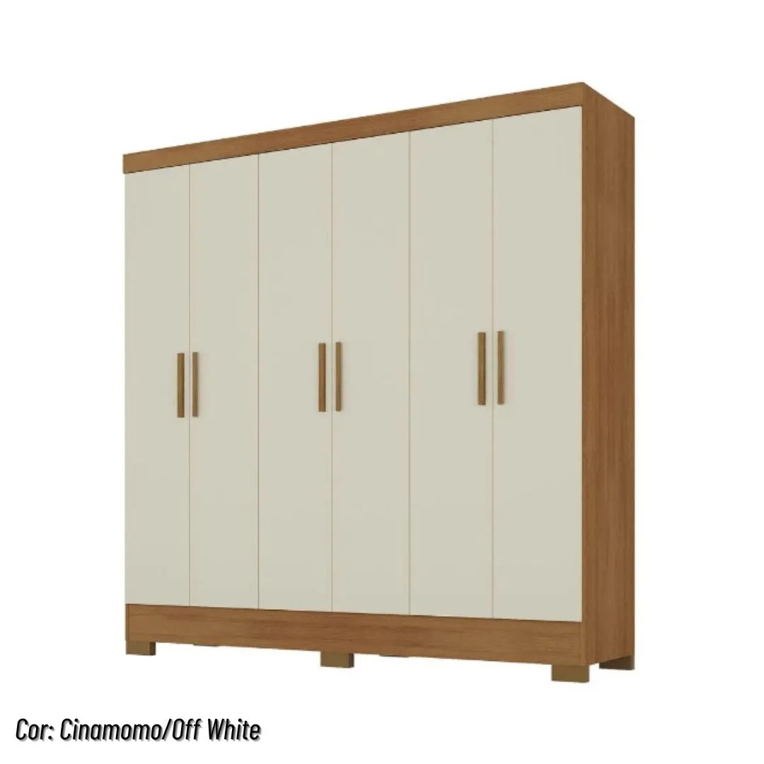 Guarda roupa casal 6 portas 3 gavetas – Lancaster - Imagem 4