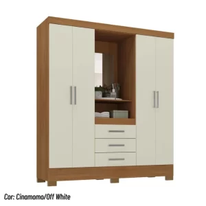 Guarda roupa capelinha 4 portas 3 gavetas – Agreste