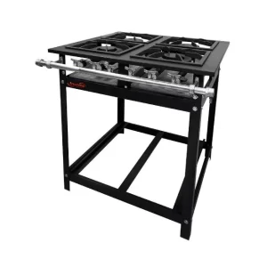 Fogão Industrial 4 Bocas Qs – Alta Pressão Grelha 30×30