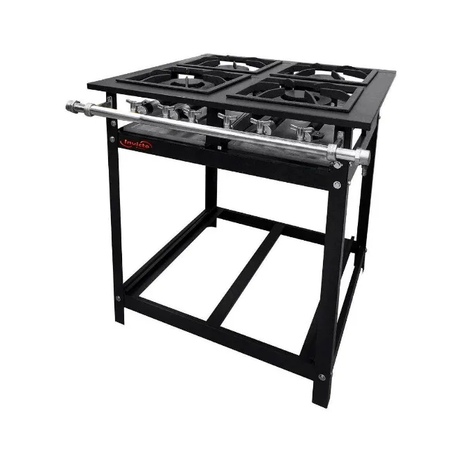 Fogão Industrial 4 Bocas Qs – Alta Pressão Grelha 30×30