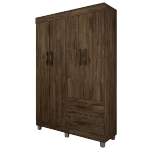 Guarda roupa solteiro robusto 4 portas 2 gavetas – Paris