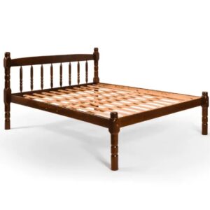 Cama casal torneada em madeira maciça – Atenas