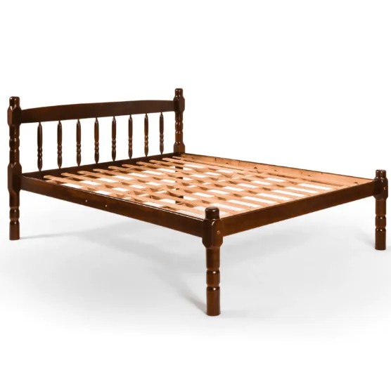 Cama casal torneada em madeira maciça – Atenas