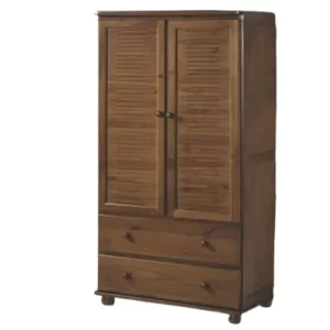Cômoda sapateira de madeira maciça c/ 2 gavetas e 2 portas – Caribe