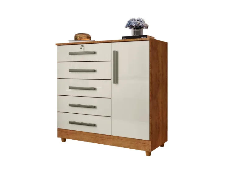 Cômoda 5 gavetas 1 porta – Vitória