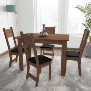Conjunto mesa de jantar e 4 cadeiras – Atlanta