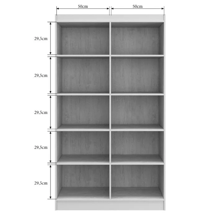 Armário Multiuso Duplo 4 Portas Branco - Evidencia Branco - Imagem 3