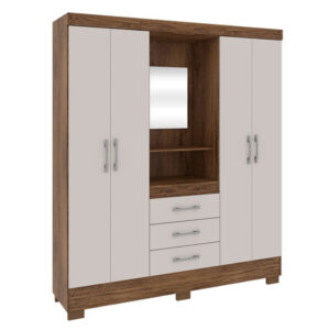 Guarda-roupa Casal 4 Portas 3 Gavetas CAPELA AGRES
