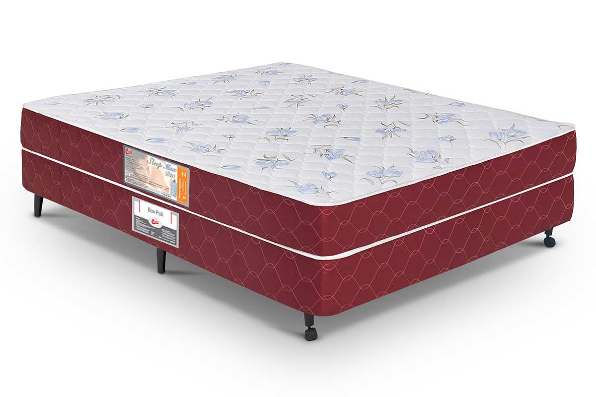 Colchão Queen Castor Liso Espuma D20 Sleep Max 25cm